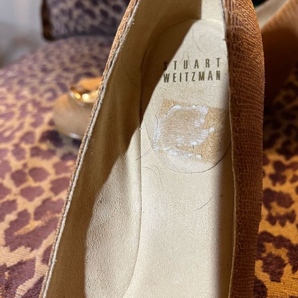 EUC Stuart Weitzman Tan Wedges Sz 9 - Picture 7 of 9